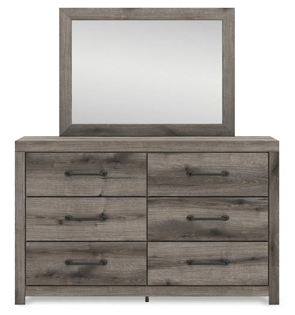 Cómoda y espejo Urbanoore - Marrón Gris