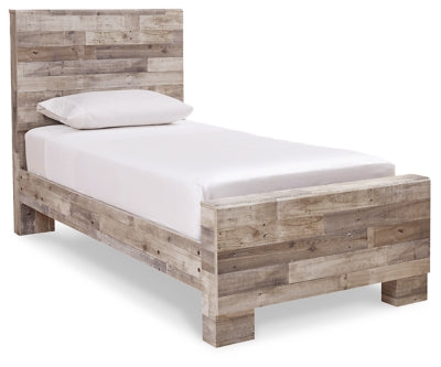 Effie Twin Panel Bed - Whitewash