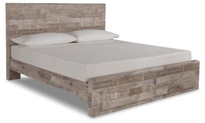 Cama Effie King con paneles y dos cajones de almacenamiento