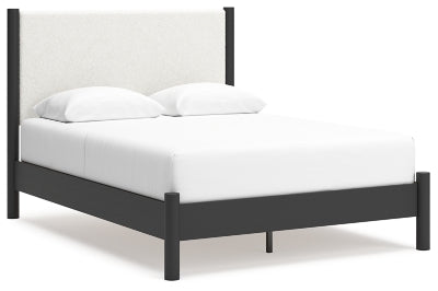 Cama Cadmori Queen con paneles tapizados