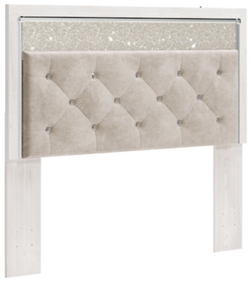 Altyra Queen Upholstered Panel Headboard - White