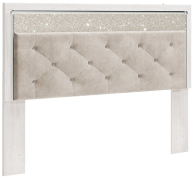 Altyra King/California King Upholstered Panel Headboard - White