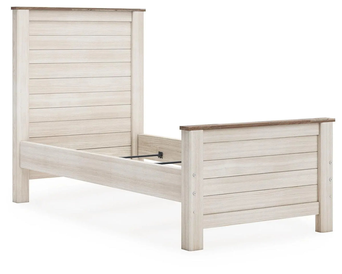 Willowton Twin Panel Bed - Whitewash
