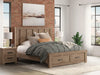 Cama Garistyn King con almacenamiento y paneles