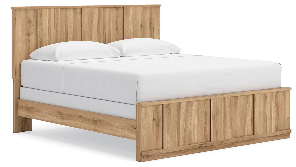 Rowden King Panel Bed - Warm Brown