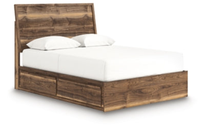Cama Queen con paneles y almacenamiento Zadilyn
