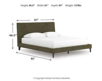 Zadilyn California King Upholstered Bed with Roll Slats