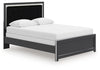 Cama Queen Birmonton con paneles tapizados