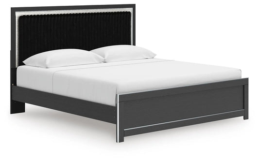 Birmonton King Upholstered Panel Platform Bed