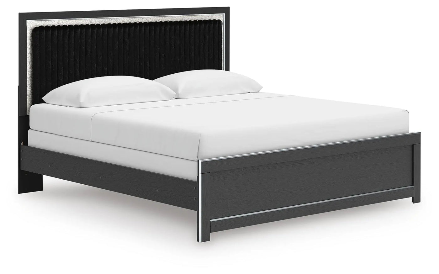 Cama King Birmonton con paneles tapizados