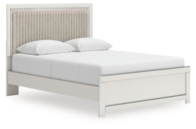 Cama Queen Birmonton con plataforma tapizada