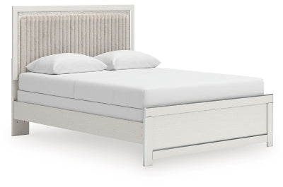 Cama Queen Birmonton con paneles tapizados