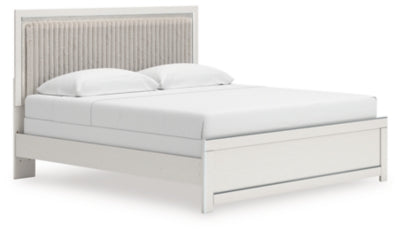 Cama King Birmonton con paneles tapizados