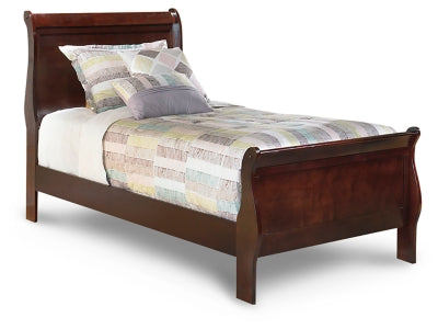 Alisdair Twin Sleigh Bed - Reddish Brown