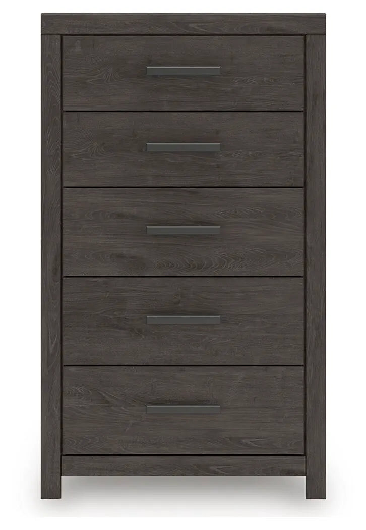 Prendonea Chest of Drawers - Charcoal