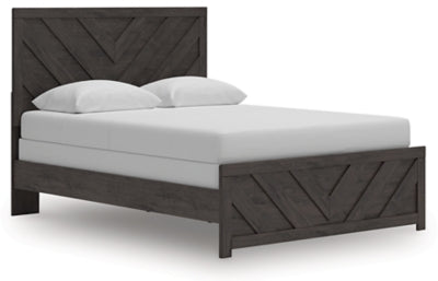Cama Queen con paneles Prendonea - Carbón