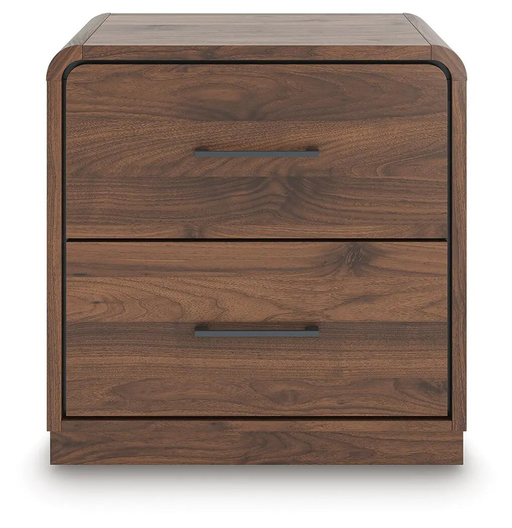 Hollinaze Nightstand - Walnut Brown