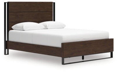 Cama Queen con paneles Zumbado - Marrón