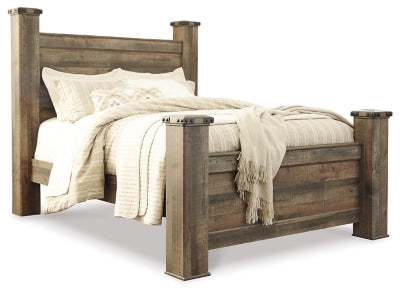 Cama con dosel Trinell Queen - Marrón