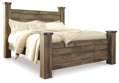 Trinell King Poster Bed - Brown