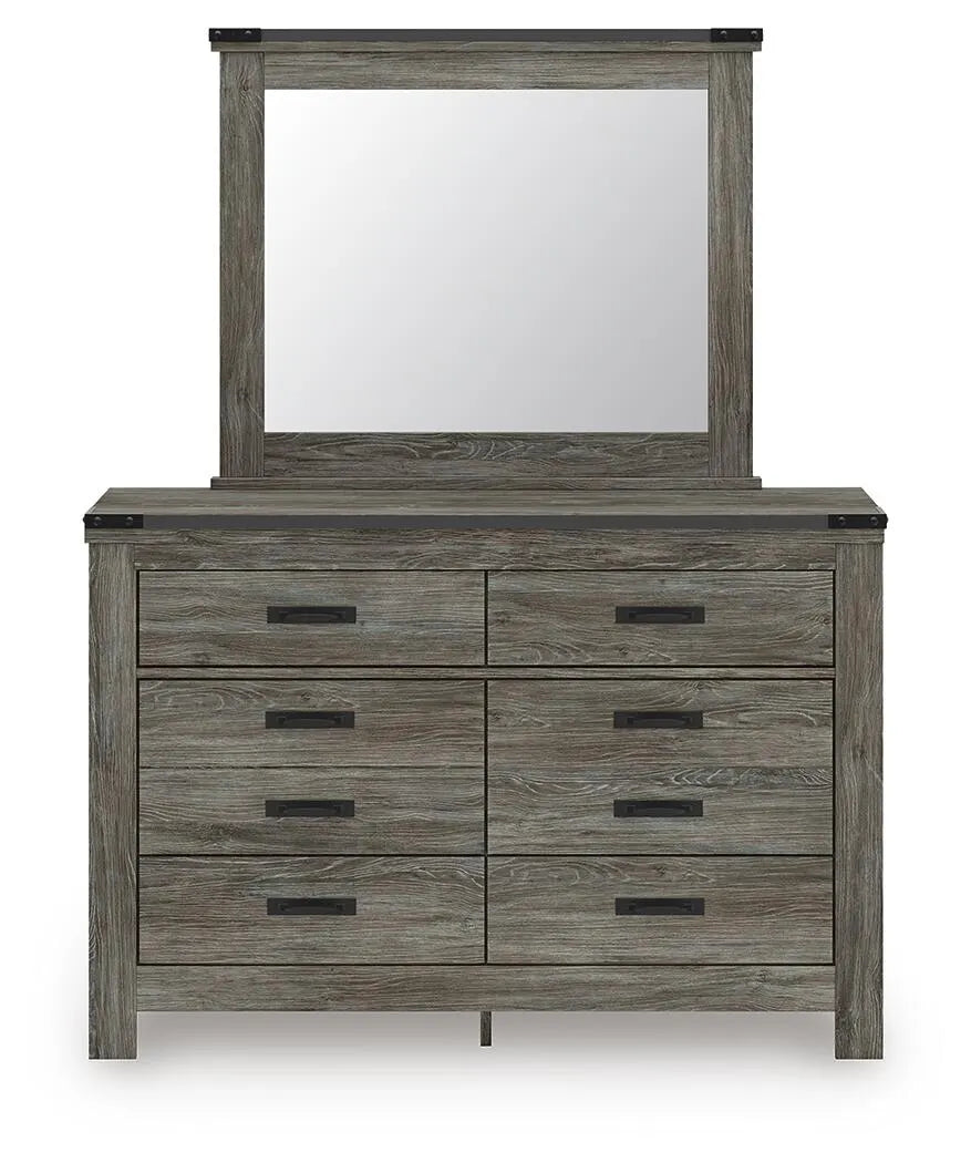 Cómoda y espejo Frandern - Gris