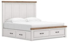 Cama Savonport King con almacenamiento y paneles