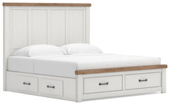 Cama Savonport King con almacenamiento y paneles