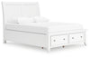 Cama Queen tipo trineo con almacenamiento Trulani