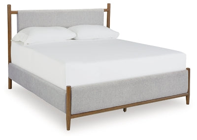 Lyncott King Upholstered Bed - Brown