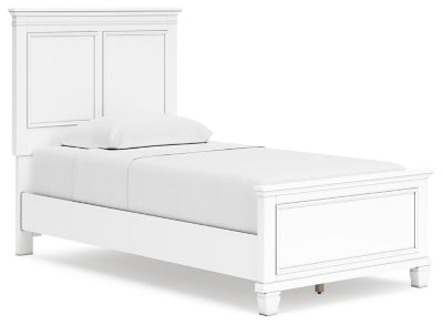 Fortman Twin Panel Bed - White