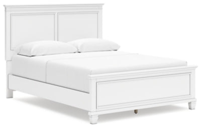 Cama con paneles Fortman Queen - Blanco
