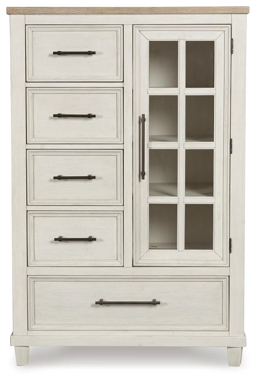 Shaybrock Door Chest - Antique White/Brown