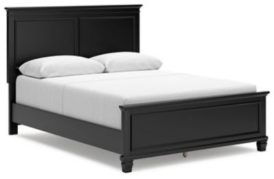 Cama Queen con paneles Lanolee - Negro