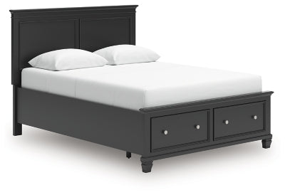 Cama Queen Lanolee con almacenamiento y paneles