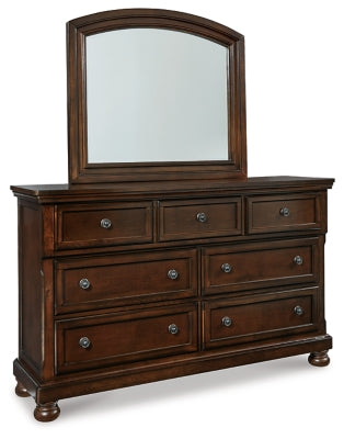 Porter Dresser and Mirror - Rustic Brown