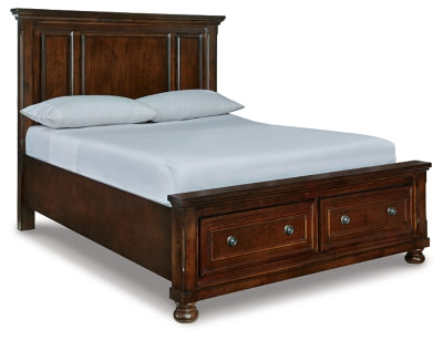 Cama Queen Porter con almacenamiento y paneles