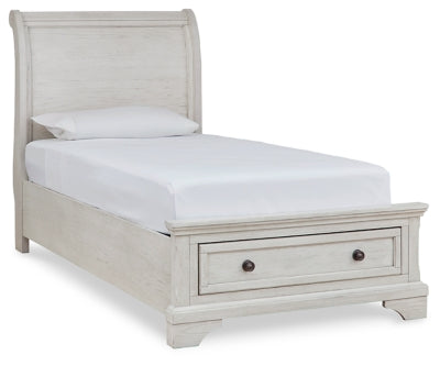 Robbinsdale Twin Sleigh Storage Bed - Antique White