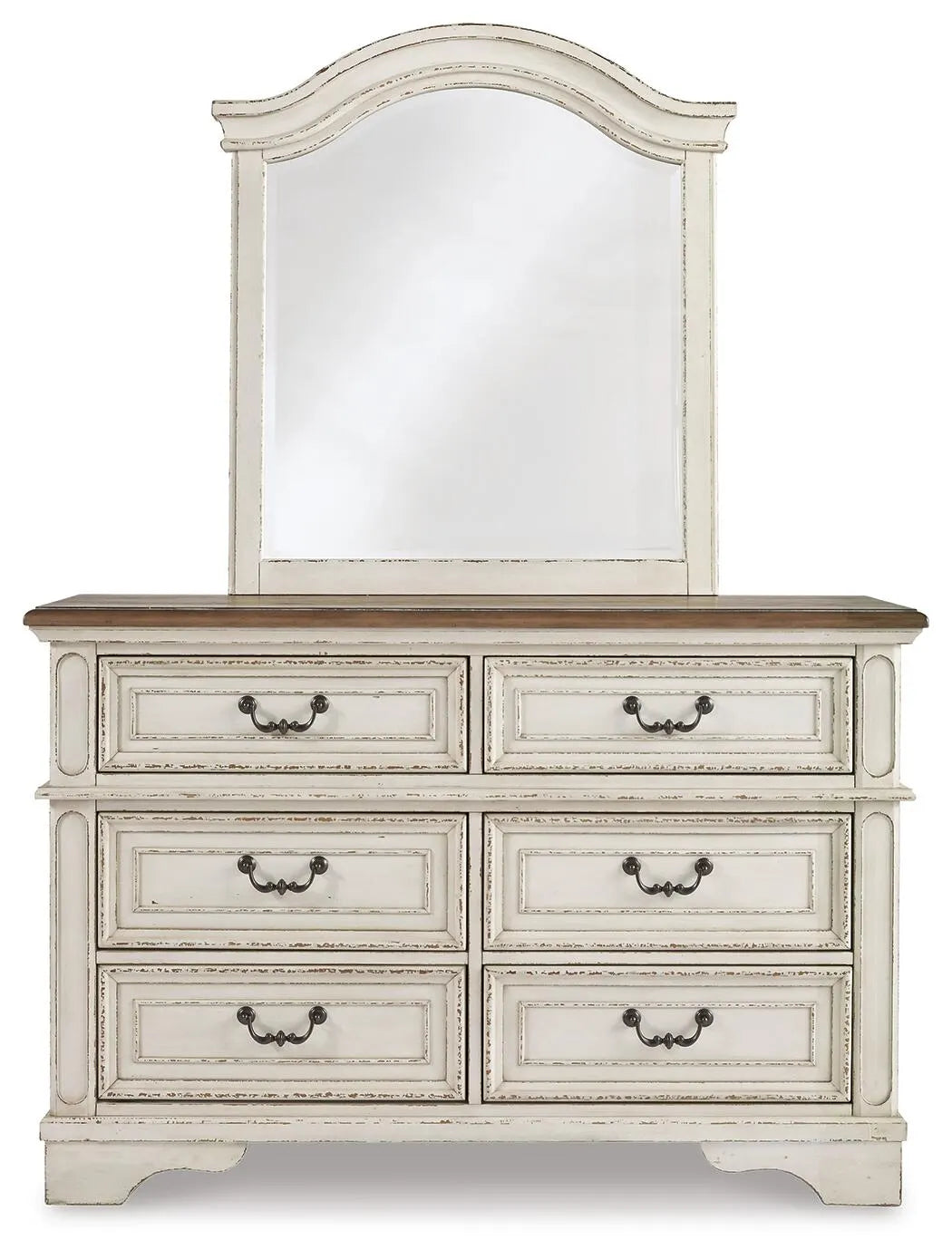 Realyn Dresser and Mirror - Chipped White