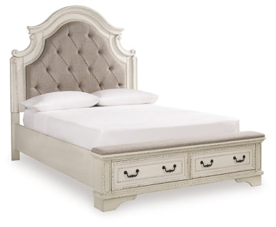 Realyn Queen Upholstered Storage Bed - Two-tone