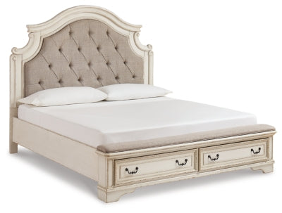 Realyn King Upholstered Storage Bed - Two-tone