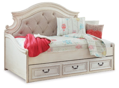 Realyn Twin Daybed with 1 Large Storage Drawer - Chipped White