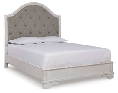 Blendon Queen Upholstered Panel Bed - Rustic Brown