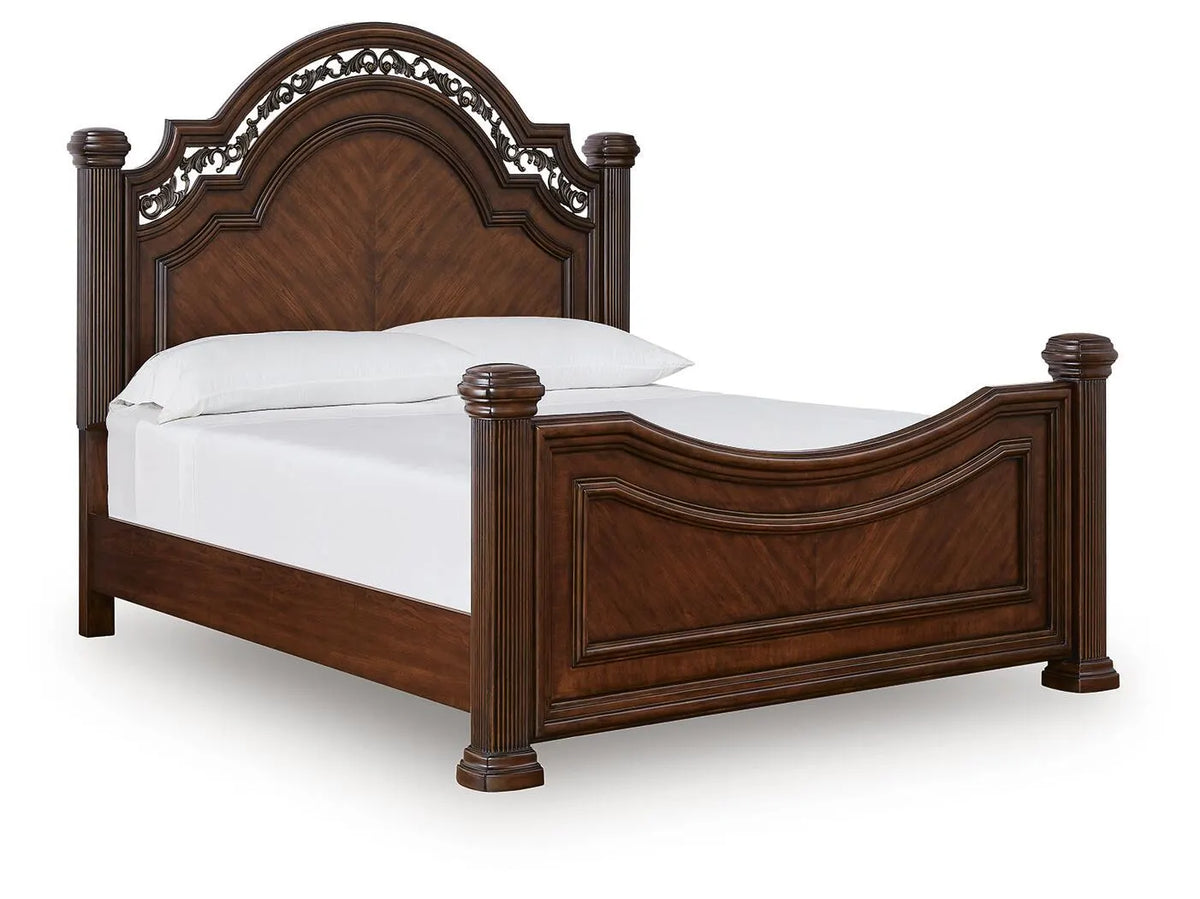 Cama con dosel Lavinton Queen - Marrón