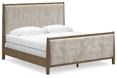 Roanhowe King Upholstered Bed - Brown