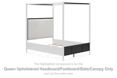 Portdown Queen Upholstered Headboard/Footboard/Slats/Canopy