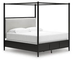 Cama con dosel tapizada Portdown King