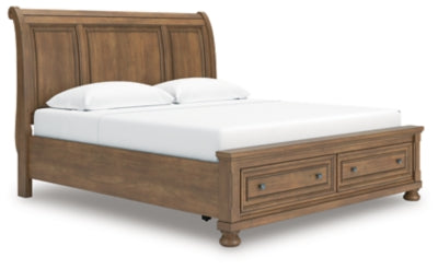 Cama tipo trineo Vandenmore King con almacenamiento