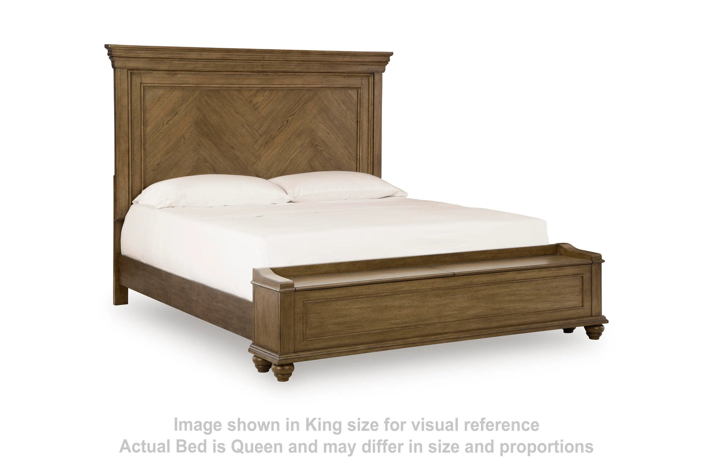 Cama Queen Waynely con almacenamiento y paneles