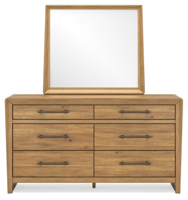 Takston Dresser and Mirror - Light Brown