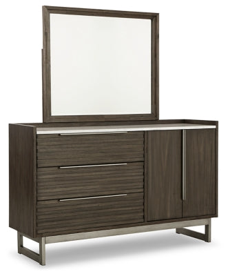 Arkenton Dresser and Mirror - Grayish Brown
